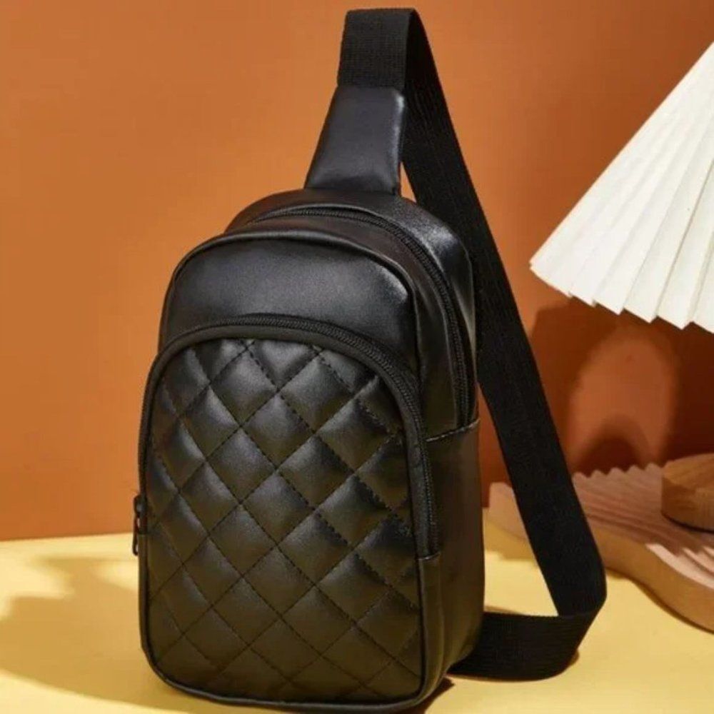 New Unisex Sling Bag Black